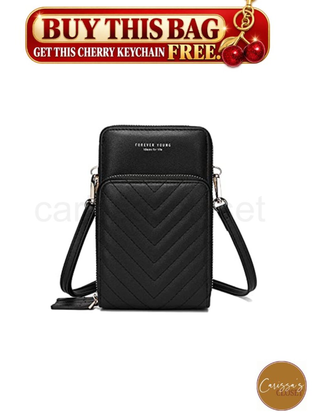✨ Small Crossbody Cell Phone Bag Multi-Pocket PU Leather 6 Card Slots